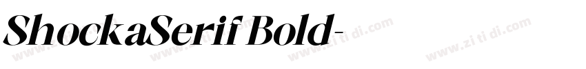 ShockaSerif Bold字体转换